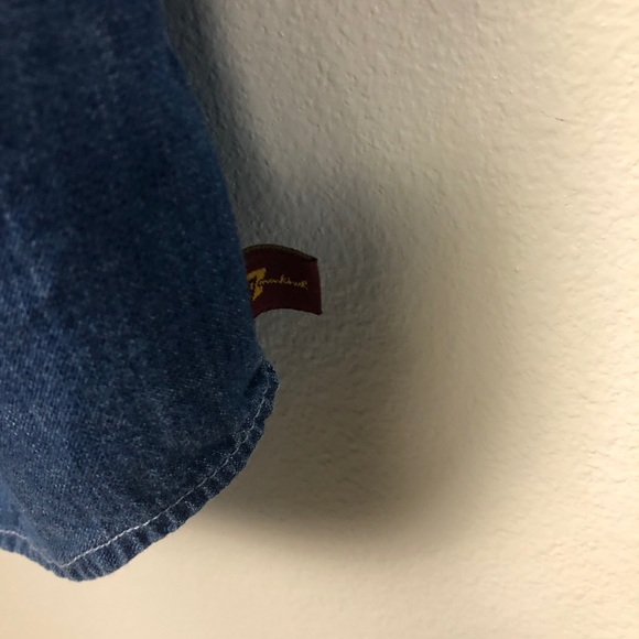7 For All Mankind Distressed chambray shirt size S - Picture 10 of 12